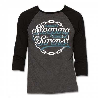 Sleeping with Sirens - Chain Logo Raglan (Heather/Black)