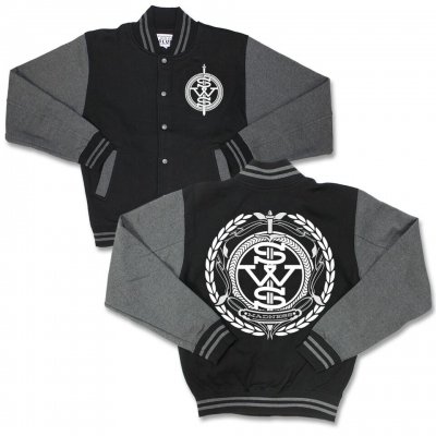 Sleeping with Sirens - SWS Crest Logo Varsity Jacket (Grey/Black)