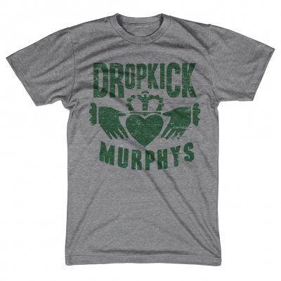 dropkick-murphys - Claddagh Hands T-Shirt (Heather Grey)