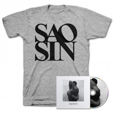 saosin - Along The Shadow CD + Stacked Logo T-Shirt (Heather Grey) Bundle