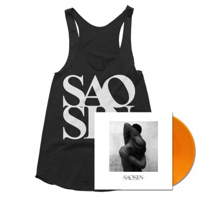 saosin - Along The Shadow LP (Opaque Orange) + Stacked Logo Racerback (Black) Bundle