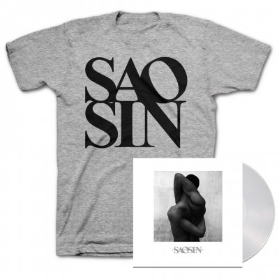 saosin - Along The Shadow LP (Clear) + Stacked Logo T-Shirt (Heather Grey) Bundle
