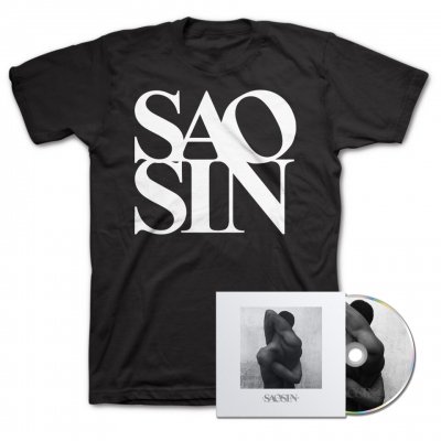 saosin - Along The Shadow CD + Stacked Logo T-Shirt (Black) Bundle
