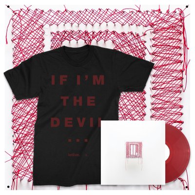 Letlive - If I'm The Devil LP (Transparent Red) + Devil Text T-Shirt + Flag Bundle