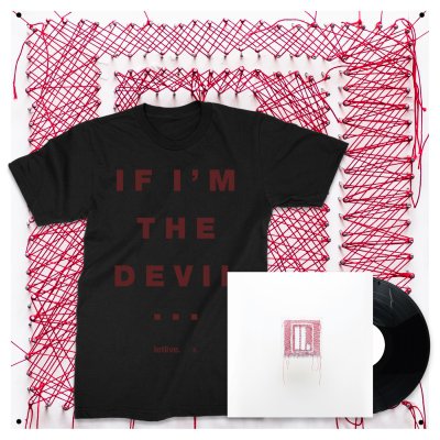 Letlive - If I'm The Devil LP (Black) + Devil Text T-Shirt + Flag Bundle