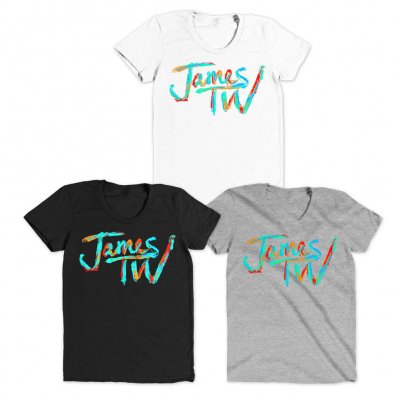 James TW - James TW Pastel Logo Fitted Tee