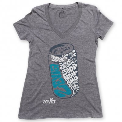 zevia - Abstract Can V-Neck Tee - Women's