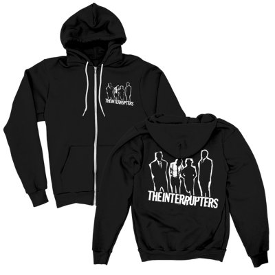 the-interrupters - Silhouette Contrast Zip Up (Black)