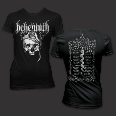 behemoth - Women's - Amerika Blasfemia 2016 Tour T-Shirt (Bla