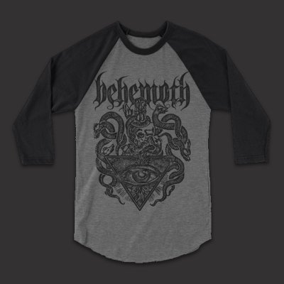 behemoth - Deathcrest Raglan (Grey/Black)