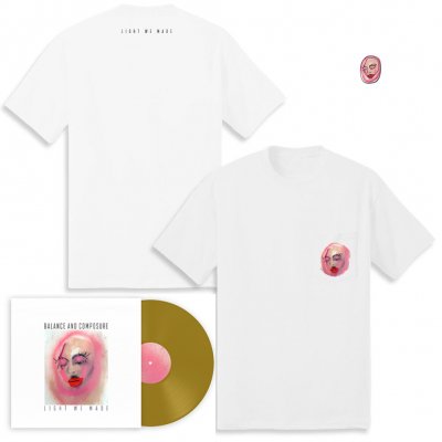 Light We Made LP (Gold) + Pocket T-Shirt (White) + Enamel Pin Bundle