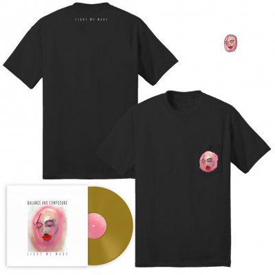 Light We Made LP (Gold) + Pocket T-Shirt (Black) + Enamel Pin Bundle