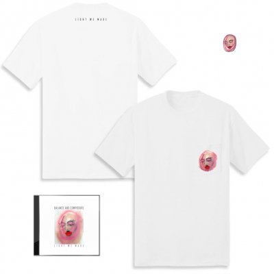 Light We Made CD + Pocket T-Shirt (White) + Enamel Pin Bundle