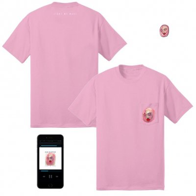 vagrant - Light We Made Digital Album + Pocket T-Shirt (Pink) + Enamel Pin Bundle