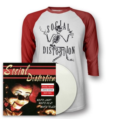 social-distortion - White Light LP (White) + Skelly Raglan (Red/White)