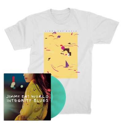 Jimmy Eat World - Integrity Blues LP (Turquoise) + Pattern T-Shirt (White)