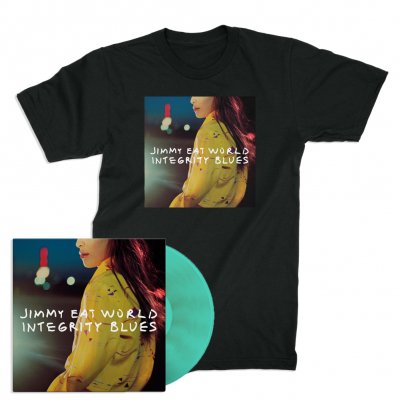 Jimmy Eat World - Integrity Blues LP (Turquoise) + Cover T-Shirt (Black)