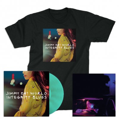 Jimmy Eat World - Integrity Blues LP (Turquoise) + Signed Litho + Cover T-Shirt (Black)