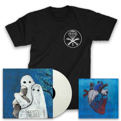 Frank Iero And The Patience - Parachutes LP (White) + Heart Giclee + Parachute T-Shirt (Black)