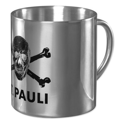 FC St Pauli - St Pauli Skull Stainless Steel Coffee Cup (15oz)