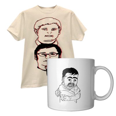 Tim and Eric - Chippy Mug/Stacked T-Shirt Bundle