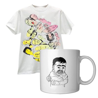 Tim and Eric - Chippy Mug/Whiteheads T-Shirt Bundle