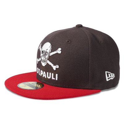 FC St Pauli - St. Pauli Skull 59Fifty Fitted Cap (Brown/Red)