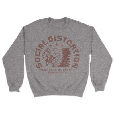 social-distortion - Native American Crew Neck (Heather Grey)