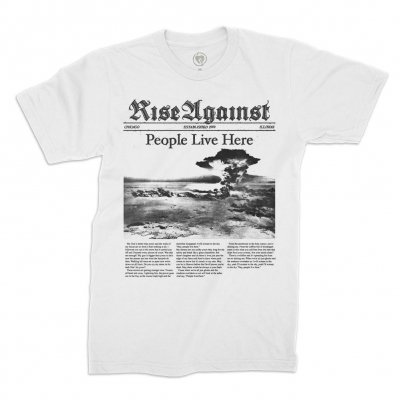 rise-against - People Live Here Tee (White)