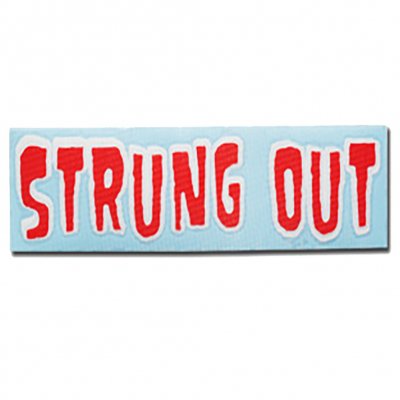 Strung Out - Regular Monster Logo Sticker (Red/White 3"x11")