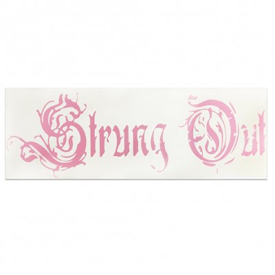 Strung Out - Coffin Logo Sticker (Pink, 3.5" x 12")
