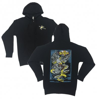 IMAGE | Eagle Skull Zip-Up Hoodie (Black)