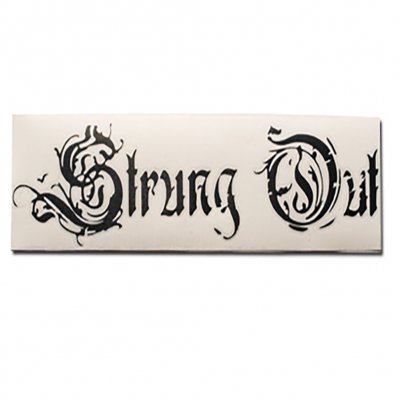 Strung Out - Regular Coffin Logo Sticker (Black 3.5"x12")