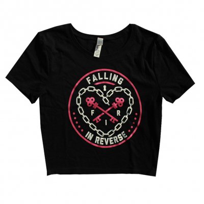 falling-in-reverse - Heart Chain Crop Top (Black)
