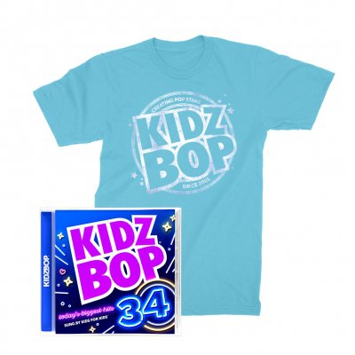 Kidz Bop - KIDZ BOP 34 Bundle: CD + T-Shirt (Blue)