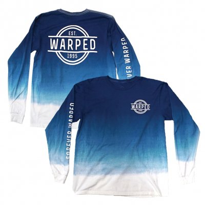 vans-warped-tour - Forever Warped Dip Dye Long Sleeved Tee (Blue)