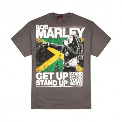 Bob Marley - Get Up Stand Up Tee (Charcoal)