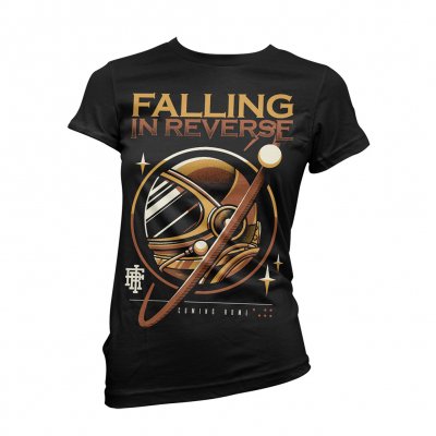 falling-in-reverse - Womens Gold Astro Tee (Black)