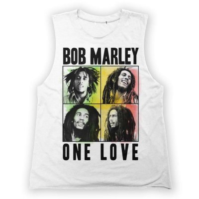 Bob Marley - One Love Quad Muscle Womens Tank