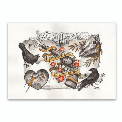 honeyhoney - Tattoo Flash Print