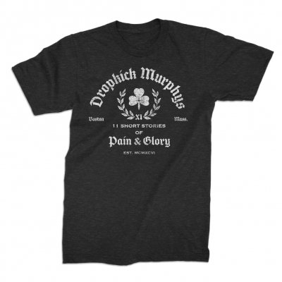 dropkick-murphys - DKM Pain And Glory Crest Tee (Black)