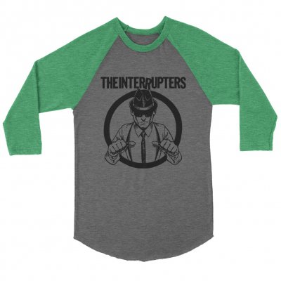 the-interrupters - Suspenders Raglan (Heather Grey/Kelly Green)
