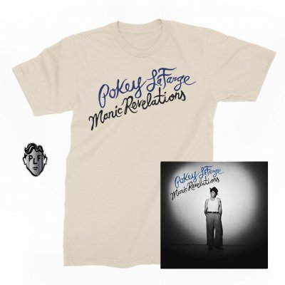 pokey-lafarge - Manic Revelations CD + T-Shirt (Natural) + Pin