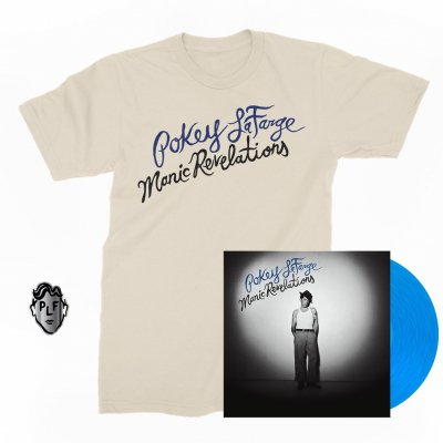 pokey-lafarge - Manic Revelations LP (Blue) + T-Shirt (Natural) + Pin