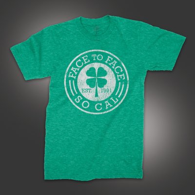 Face To Face - Four Leaf Clover T-Shirt (Heather Kelly Green)