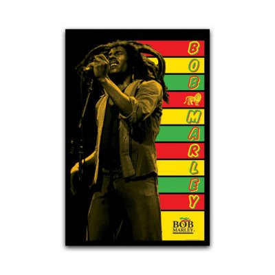 Bob Marley - Stripes Blacklight 24x36 Poster