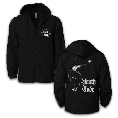 youth-code - Dog Hooded Windbreaker (Black)