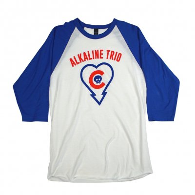 Alkaline Trio - Heartskull/Cubs Raglan (Blue)