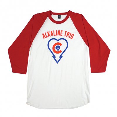 Alkaline Trio - Heartskull/Cubs Raglan (Red)