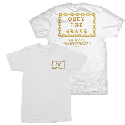 Obey The Brave - Gold Chain T-Shirt (White)